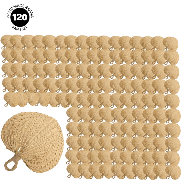 Raffia hand store fans wholesale